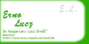 erno lucz business card